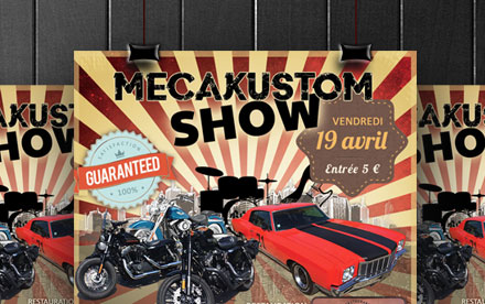 affiche pour le festival MecaKustom Show