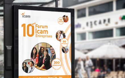 Réalisation d'une affiche pour le 10ème Forum de l'Icam à Paris