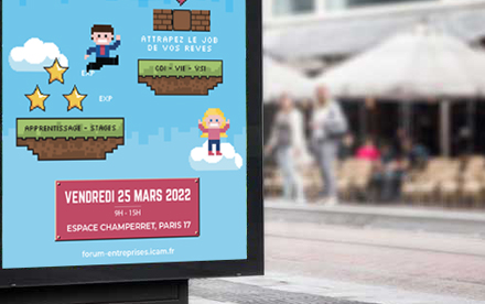 Réalisation de l'affiche du 12ème Forum Icam Entreprises.